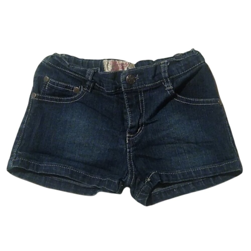 BEVERLY HILLS PRINCESS, JEAN SHORTS, COLOR: BLUE, SILVER, SIZE:4